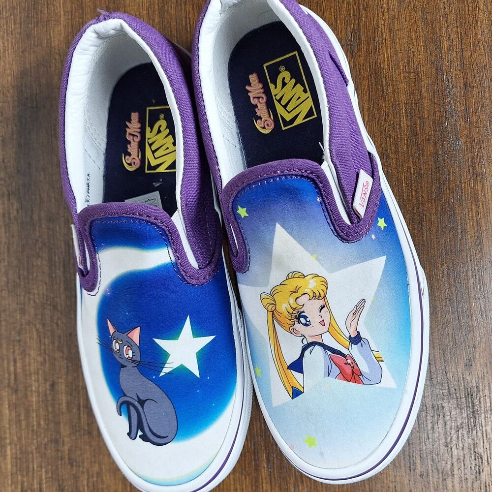 Vans X Pretty Guardian Sailor Moon Kids slip-on Size 2.0 Youth girls 721356 - Picture 9 of 10